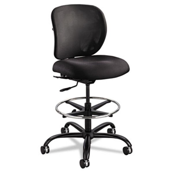 Safco Safco 3394BL Vue Heavy-Duty Extended Height Stool  Black Back-Base-Seat 3394BL